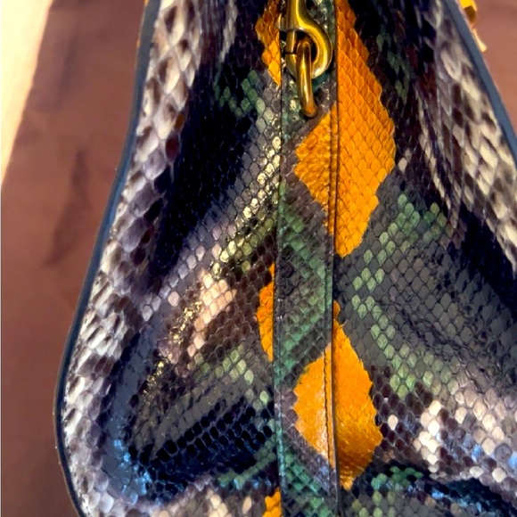 Gucci  extremely rare limited, edition Multicolor Python Stirrup Hobo Like New - Picture 11 of 15